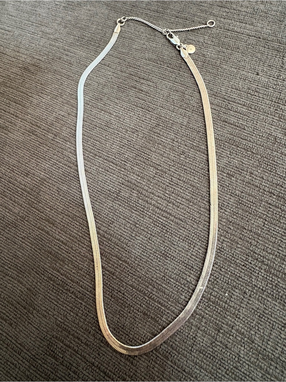 Herringbone Chain Necklace - Silver